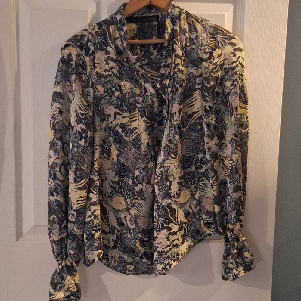Patterson J. Kincaid Lightweight Multicolor Blouse Small